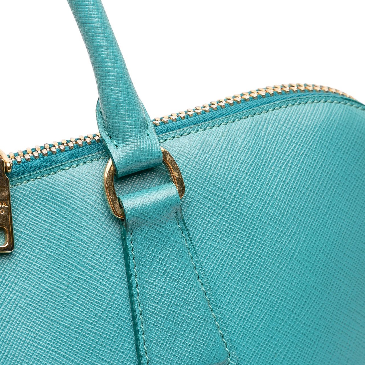 Prada Large Saffiano Lux Promenade Satchel Blauw