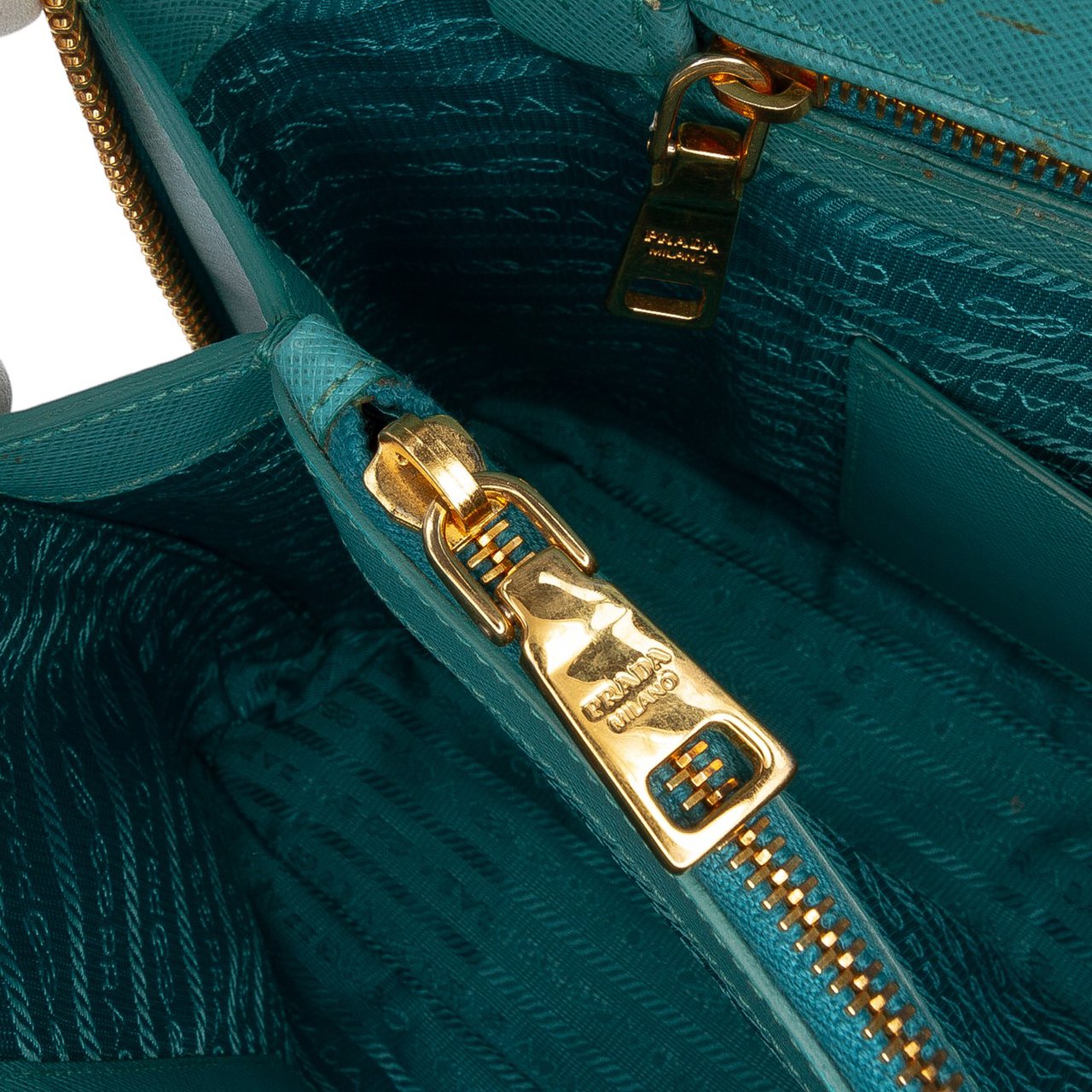 Prada Large Saffiano Lux Promenade Satchel Blauw