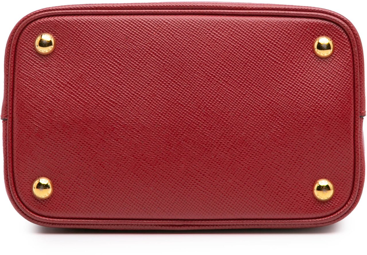 Prada Medium Saffiano Cuir Panier Satchel Rood