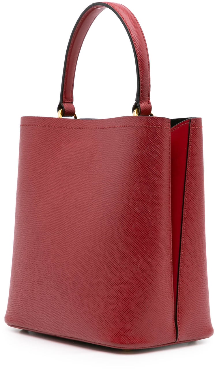 Prada Medium Saffiano Cuir Panier Satchel Rood