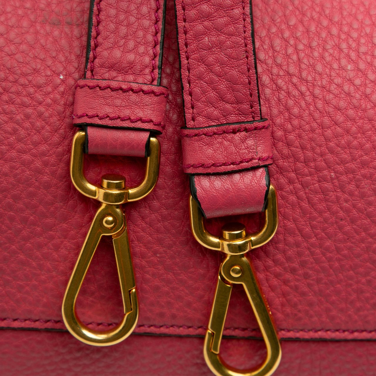 Prada Vitello Daino Open Convertible Tote Roze