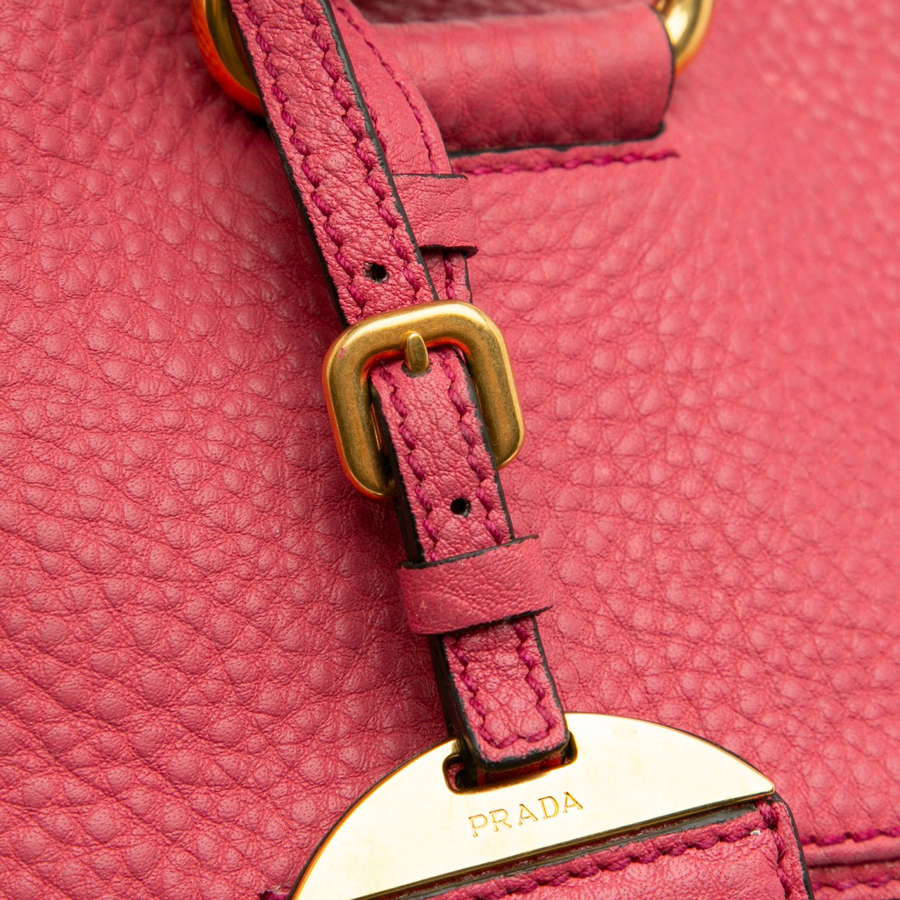 Prada Vitello Daino Open Convertible Tote Roze