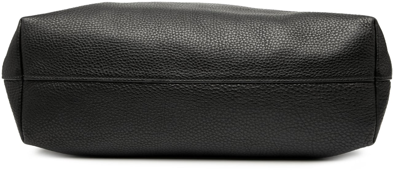 Prada Vitello Daino Open Convertible Tote Zwart