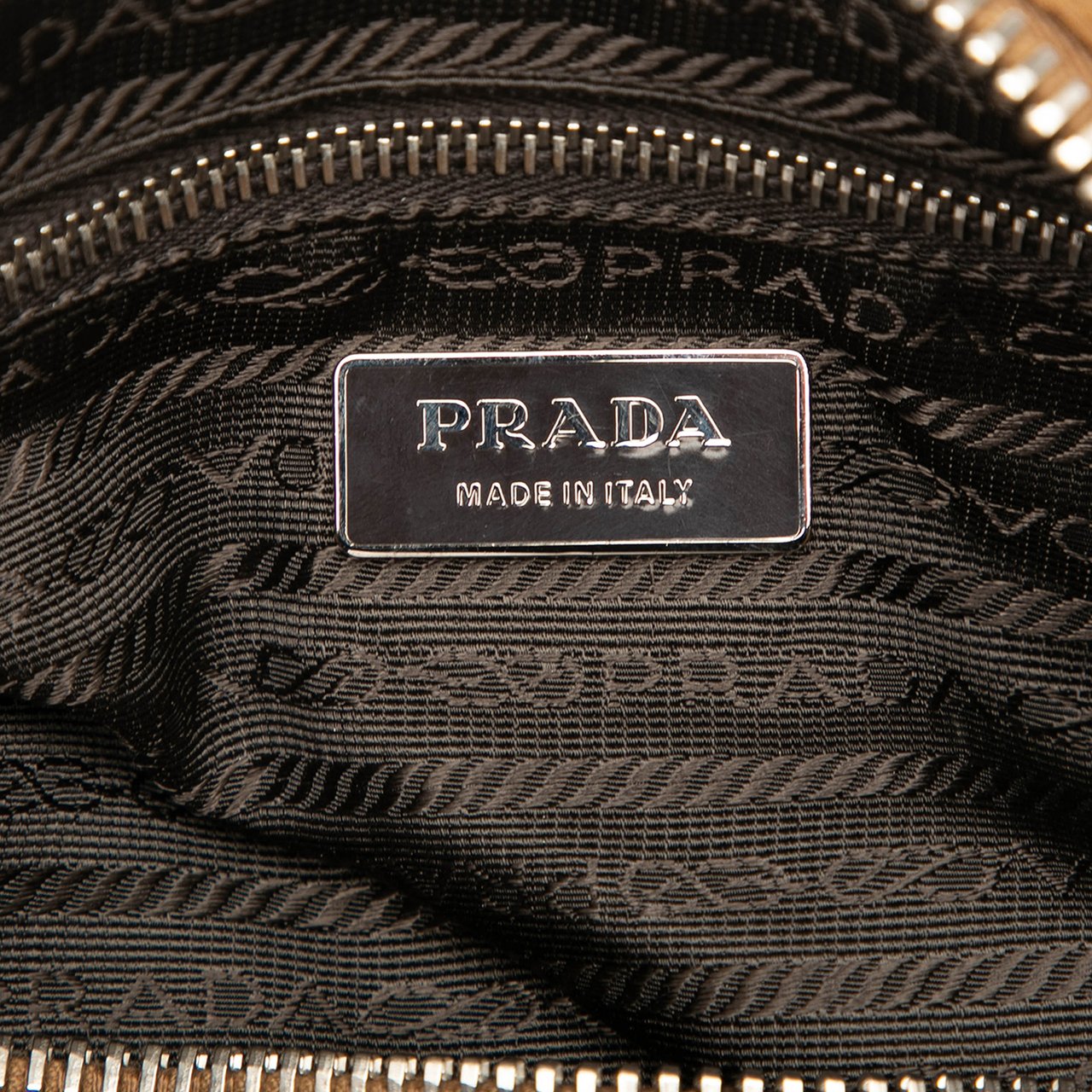 Prada Tessuto Bauletto Bag Bruin
