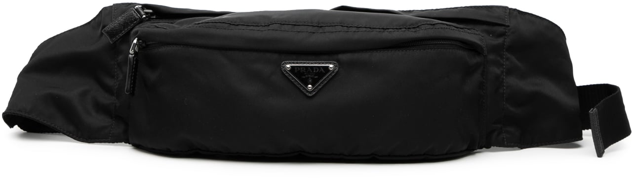 Prada Tessuto Multi Pocket Belt Bag Zwart