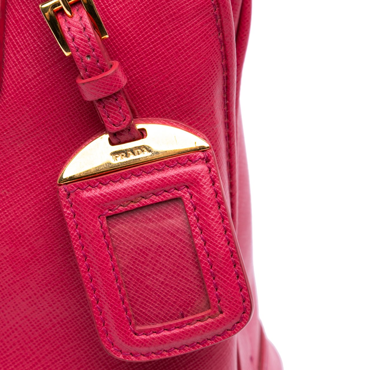 Prada Medium Saffiano Lux Open Promenade Satchel Roze