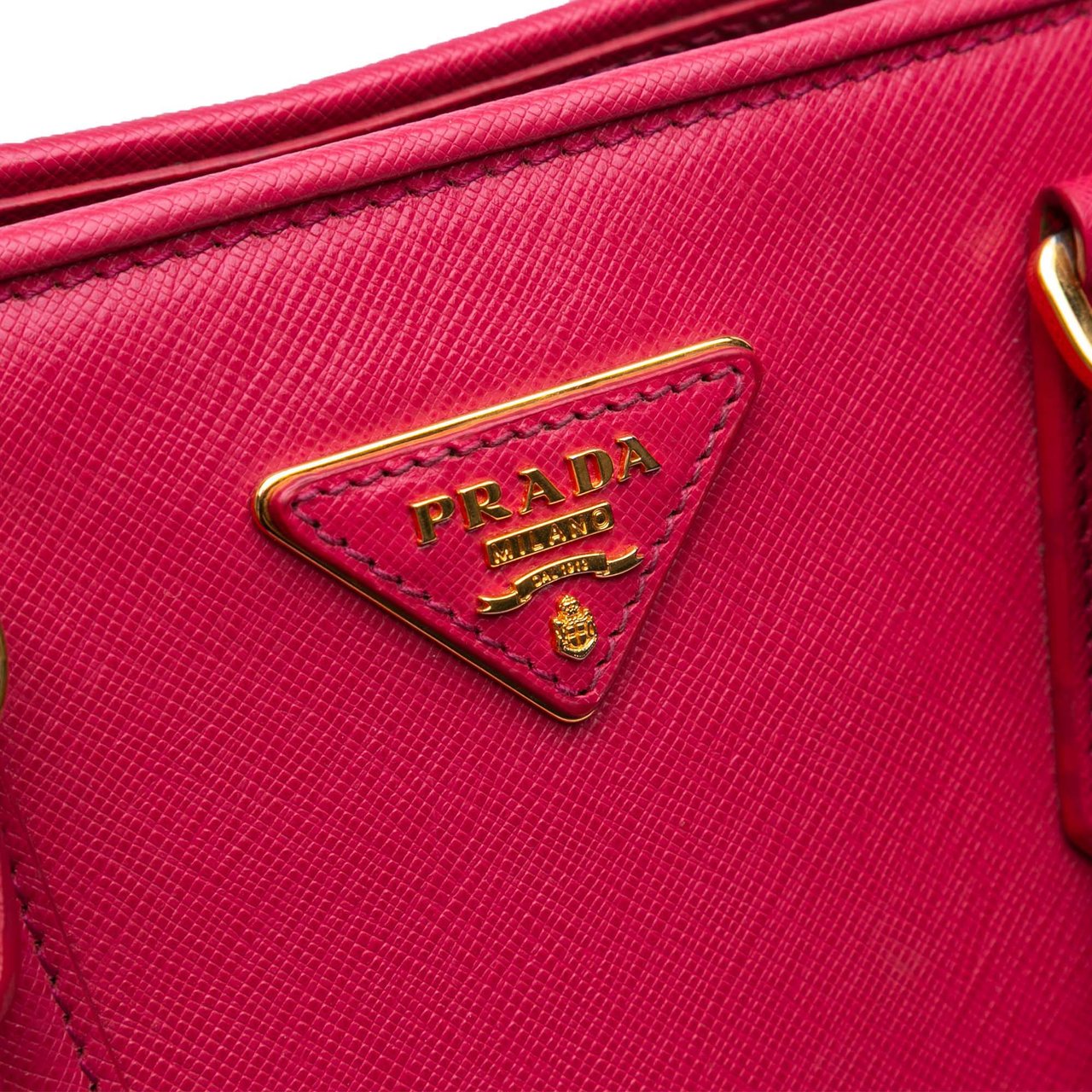 Prada Medium Saffiano Lux Open Promenade Satchel Roze