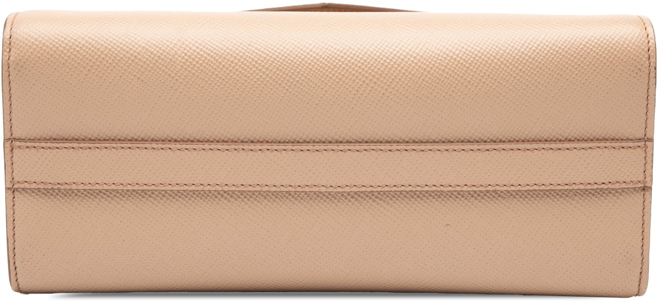 Prada Saffiano Cuir Monochrome Envelope Crossbody Bruin