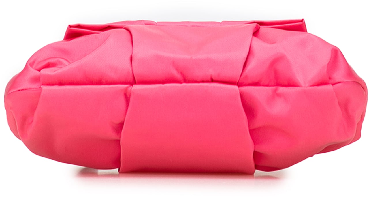 Prada Tessuto Bow Wristlet Clutch Roze
