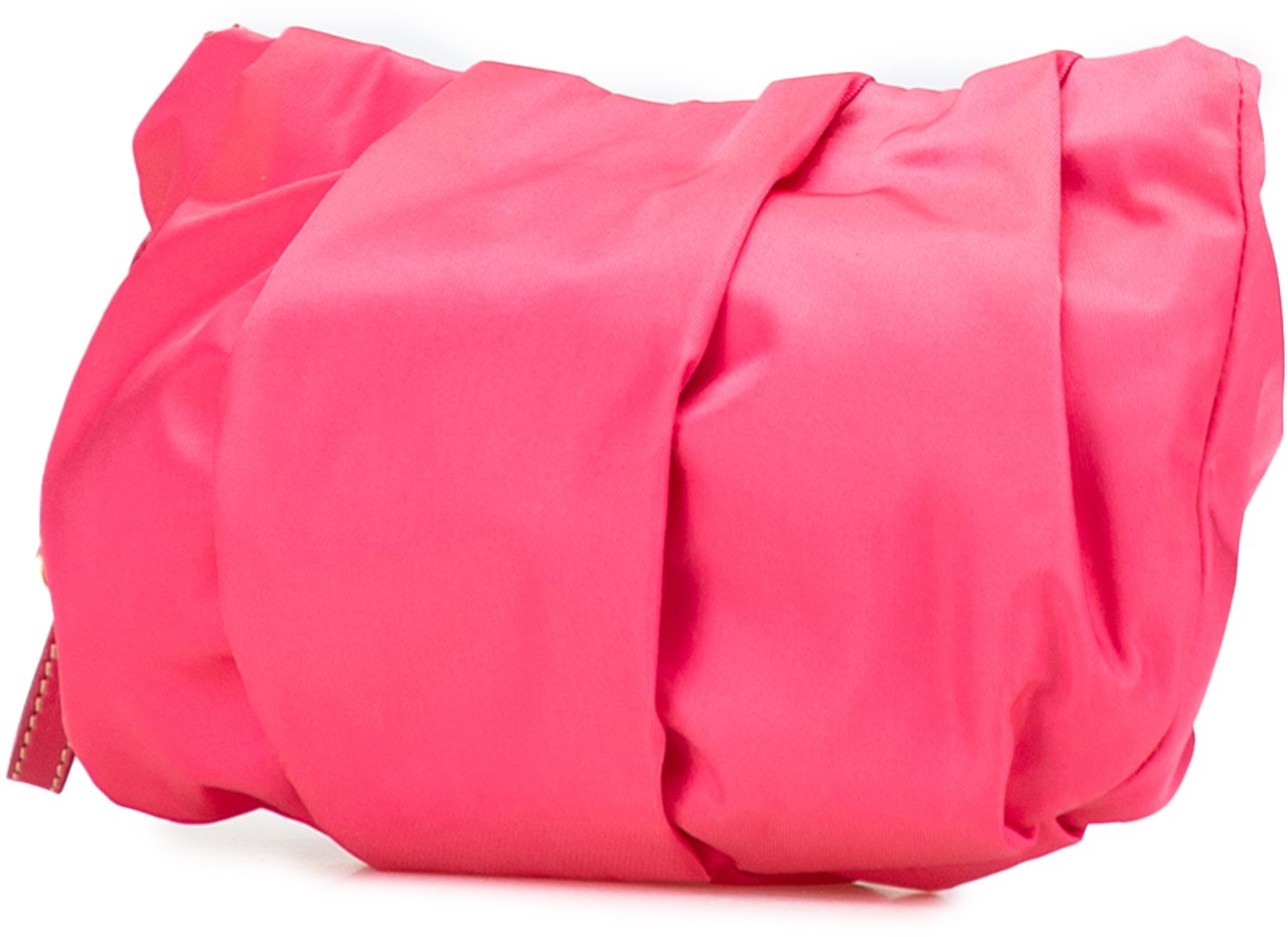 Prada Tessuto Bow Wristlet Clutch Roze