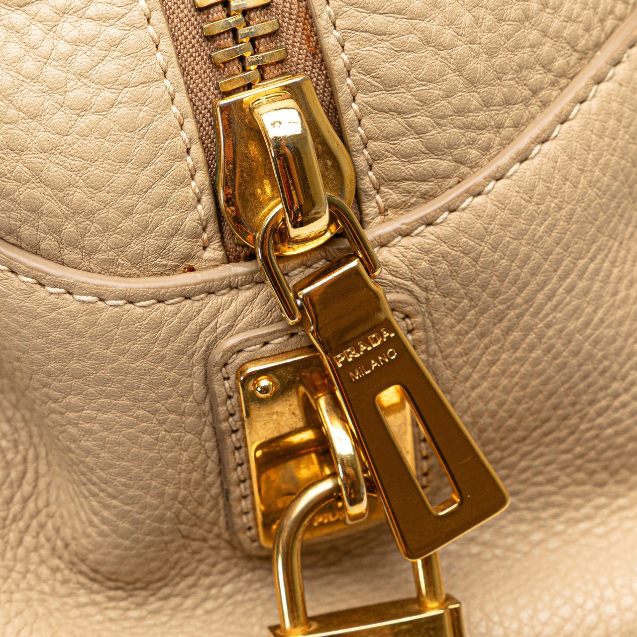 Prada Vitello Daino Shoulder Bag Wit