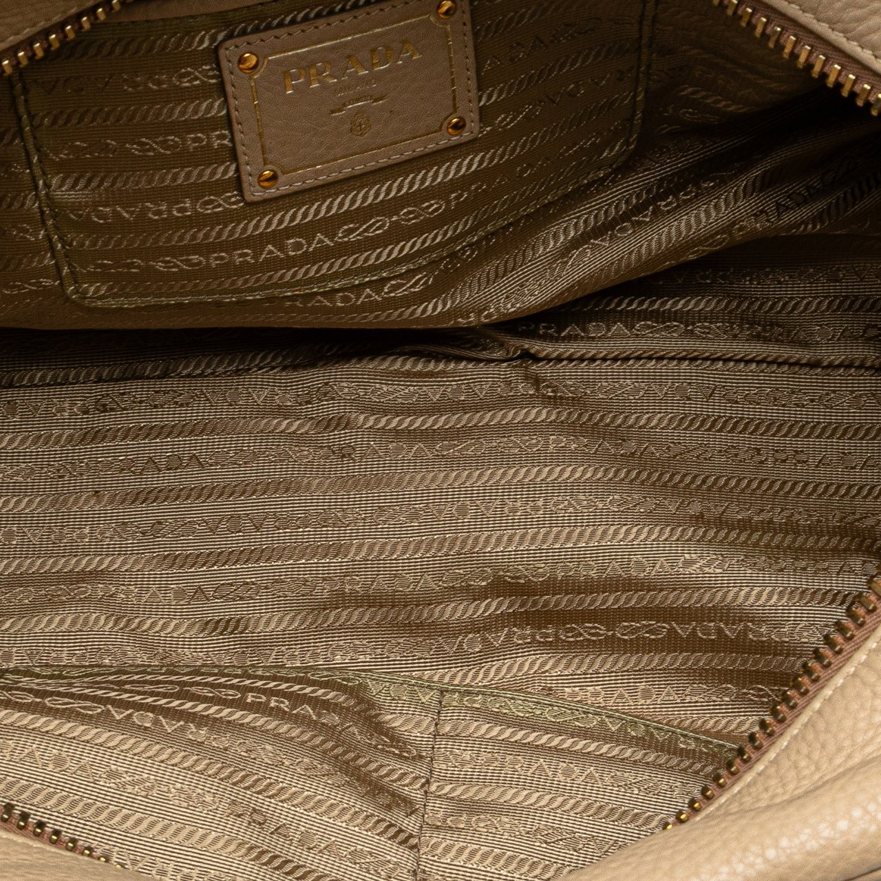 Prada Vitello Daino Shoulder Bag Wit