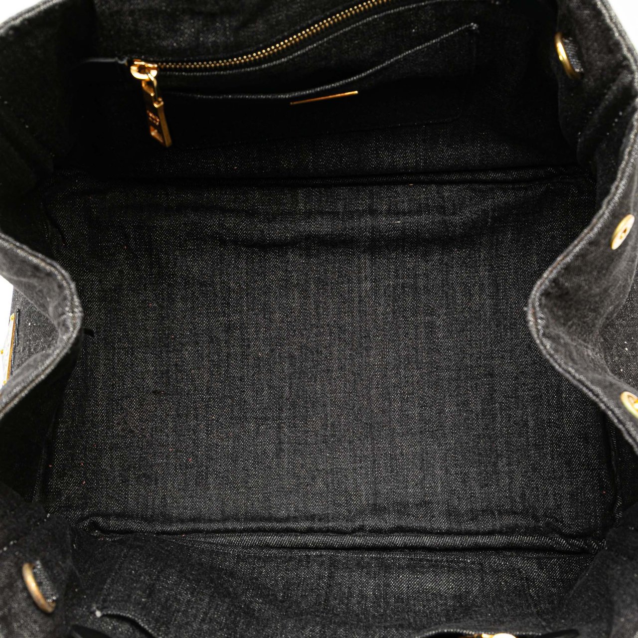 Prada Denim Canapa Logo Satchel Grijs