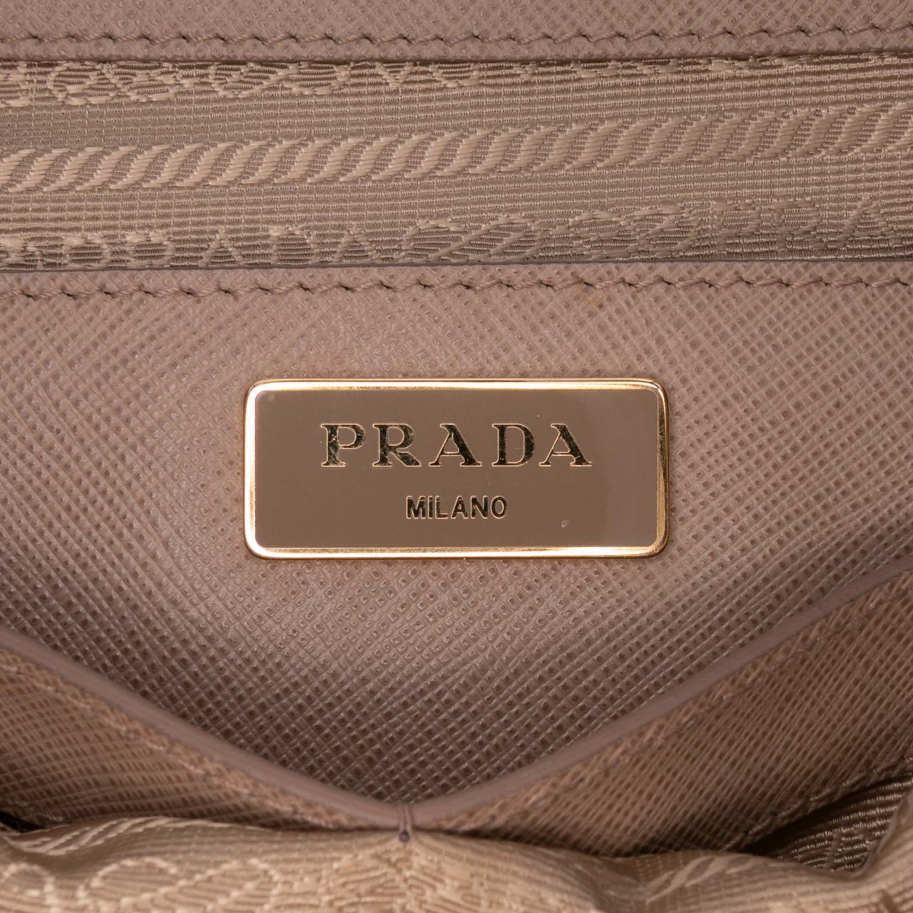 Prada Large Bicolor Saffiano Lux Galleria Double Zip Satchel Bruin