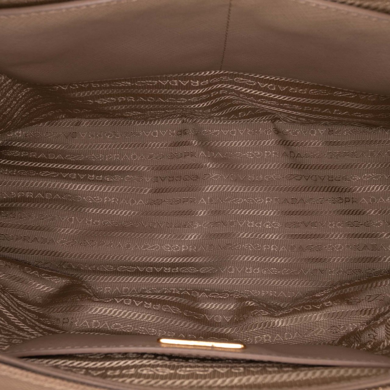 Prada Large Bicolor Saffiano Lux Galleria Double Zip Satchel Bruin
