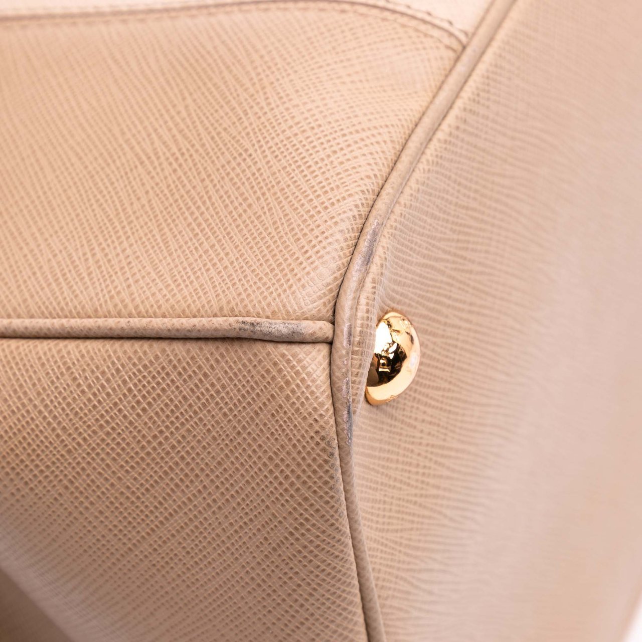 Prada Large Bicolor Saffiano Lux Galleria Double Zip Satchel Bruin