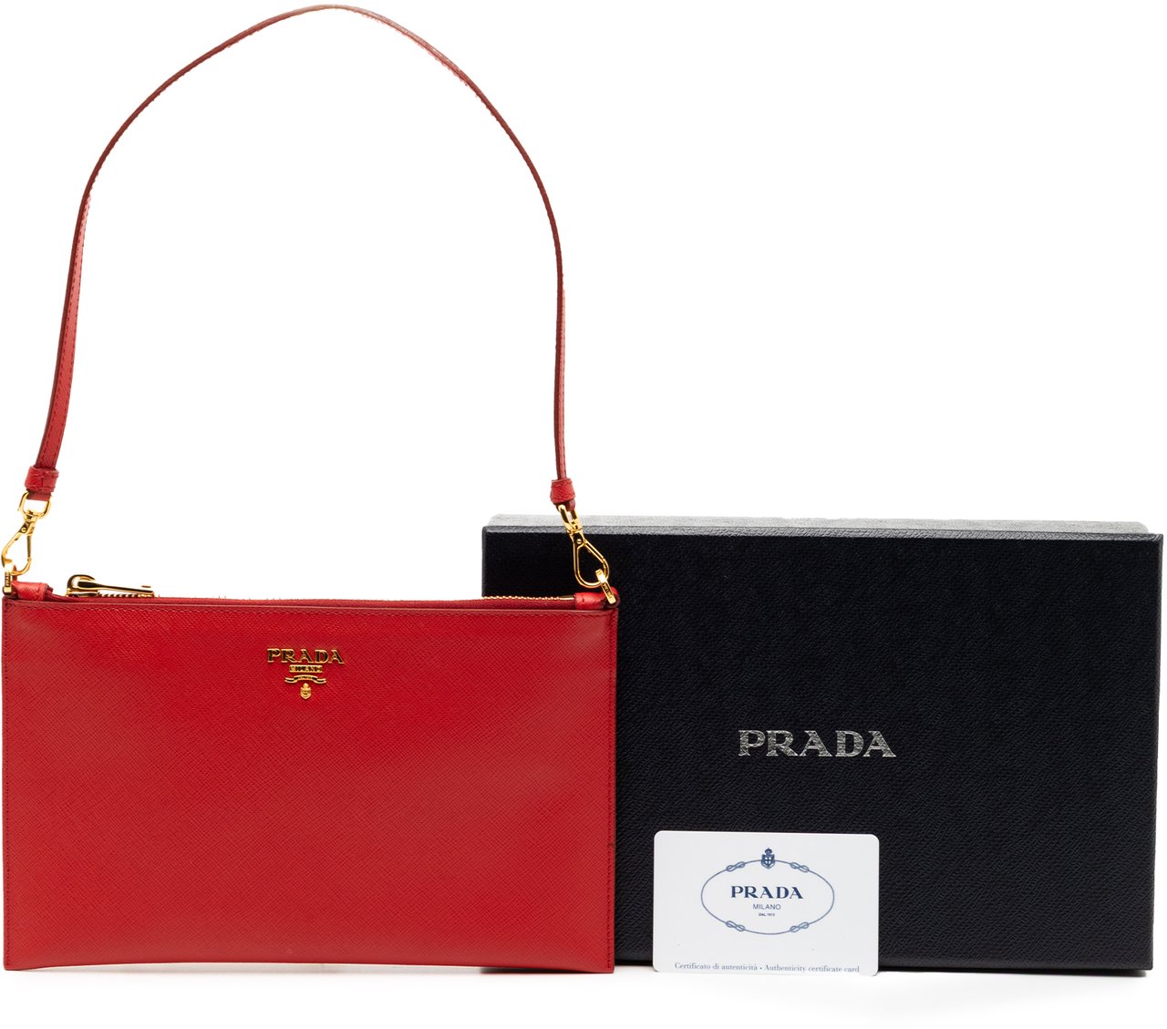 Prada Saffiano Shoulder Bag Rood
