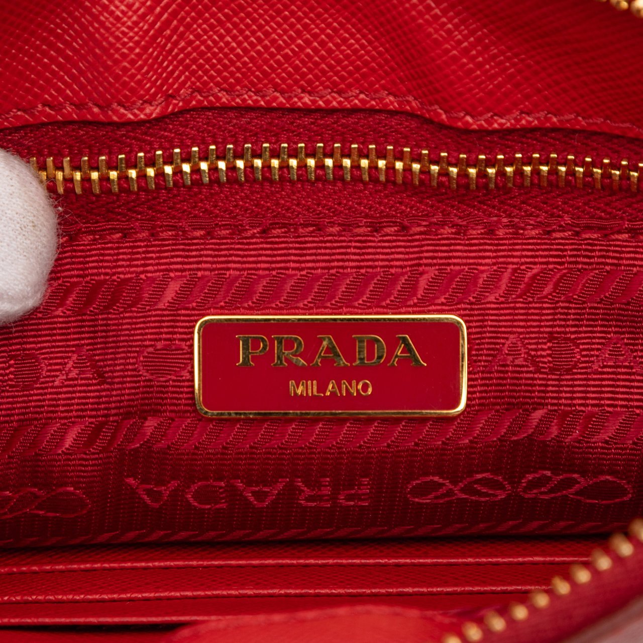 Prada Saffiano Shoulder Bag Rood