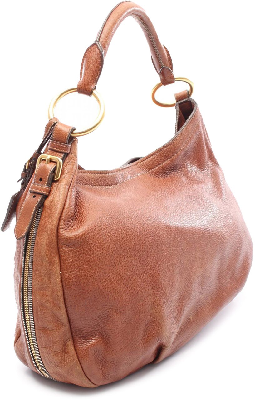 Prada Cervo Antik Hobo Bag Bruin