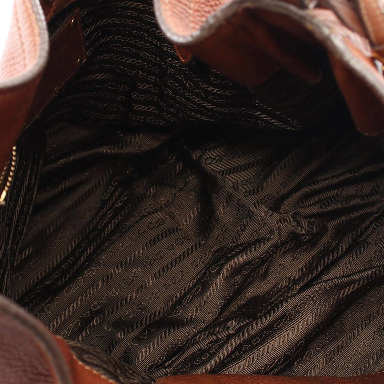 Prada Cervo Antik Hobo Bag Bruin