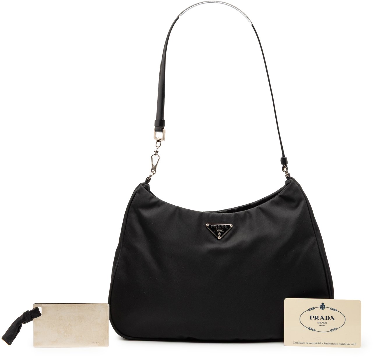 Prada Tessuto Cleo Shoulder Bag Zwart