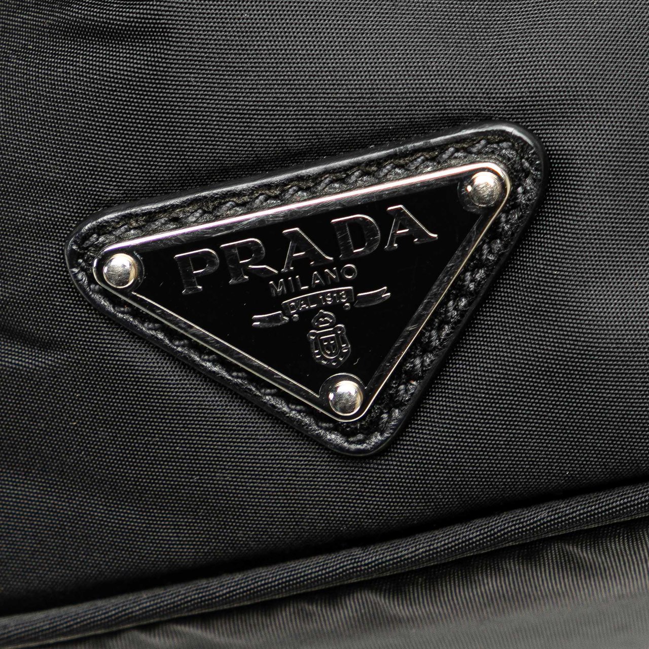 Prada Tessuto Canapa Logo Bow Satchel Zwart