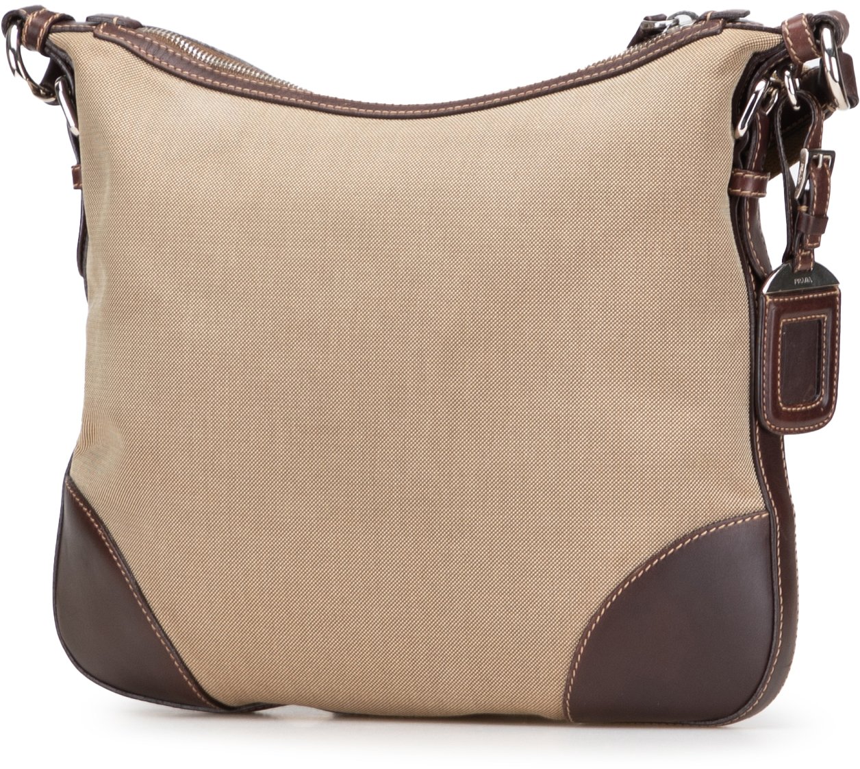 Prada Canvas Canapa Logo Crossbody Bruin
