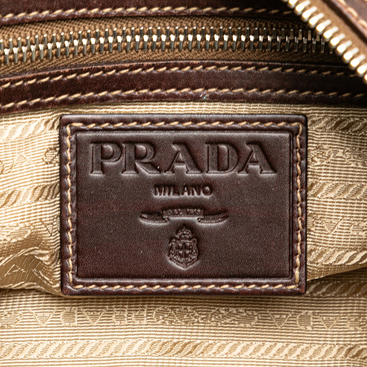 Prada Canvas Canapa Logo Crossbody Bruin