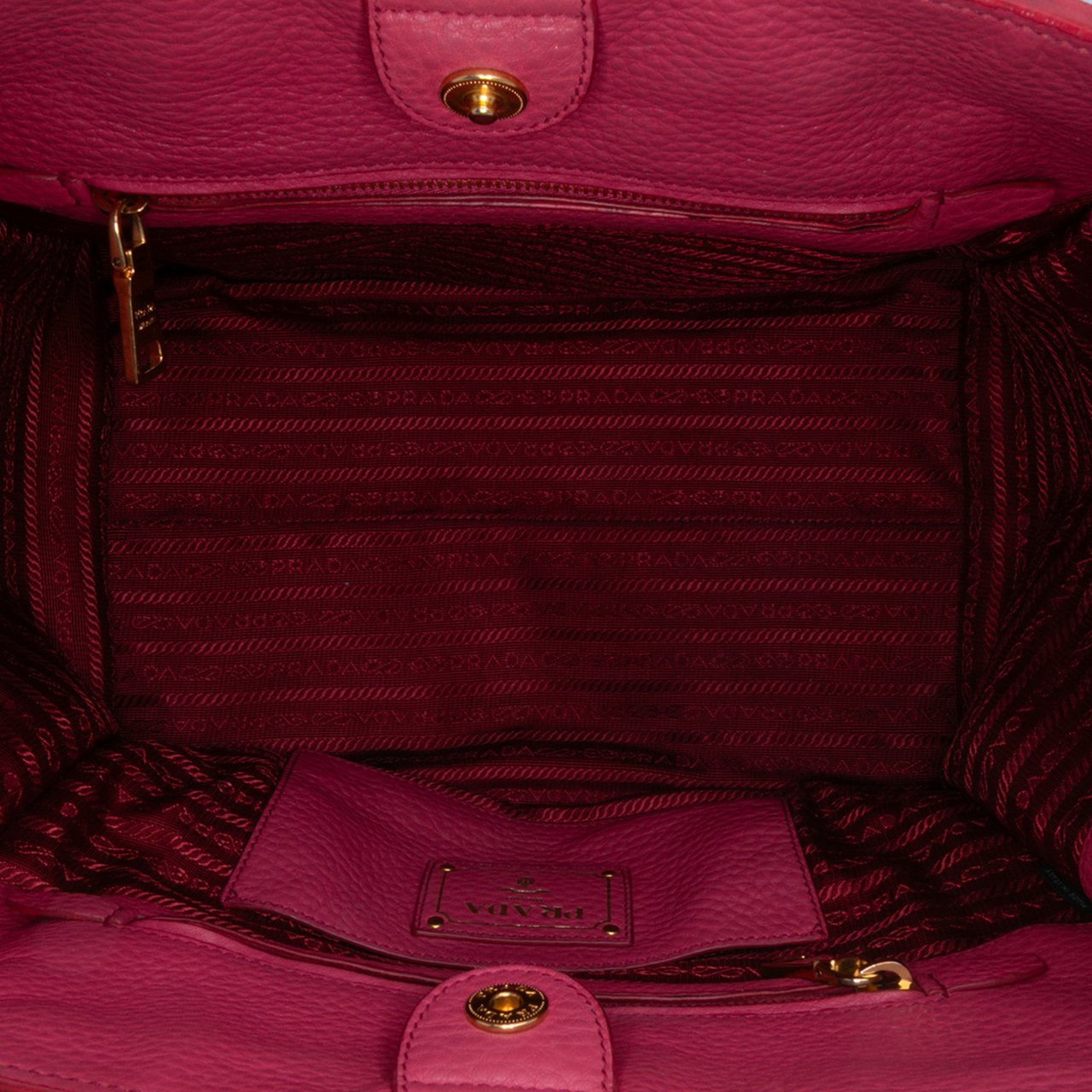 Prada Vitello Phenix Shopping Tote Roze