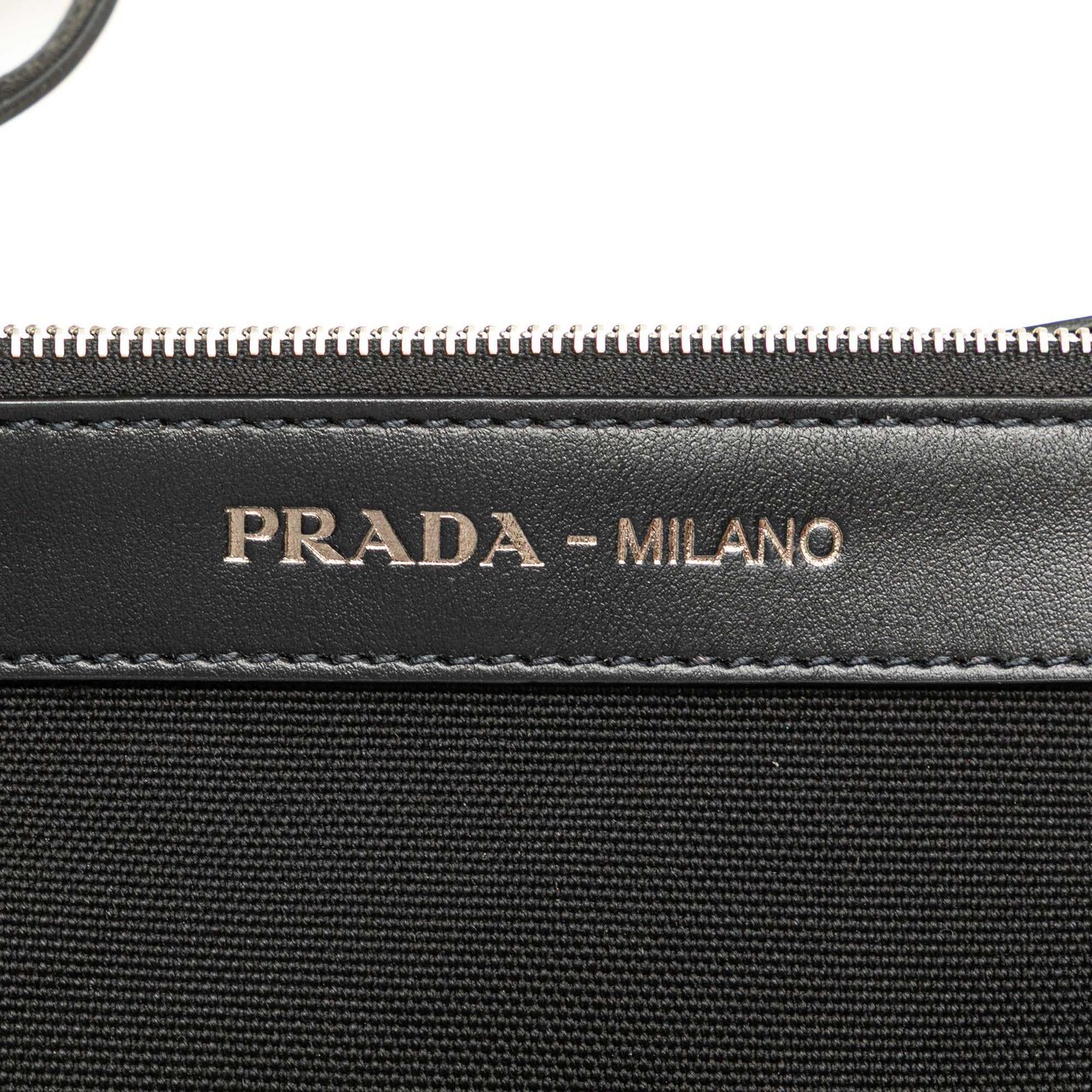 Prada Canvas Canapa Clutch Zwart