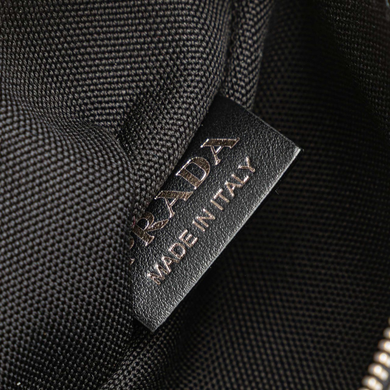 Prada Canvas Canapa Clutch Zwart
