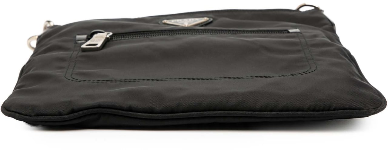 Prada Tessuto Zip Top Crossbody Zwart
