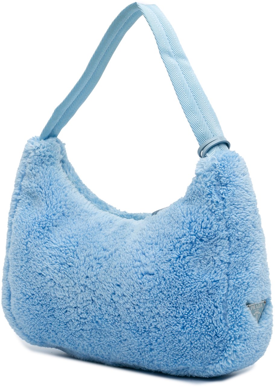Prada Mini Terry Re Edition 2000 Shoulder Bag Blauw