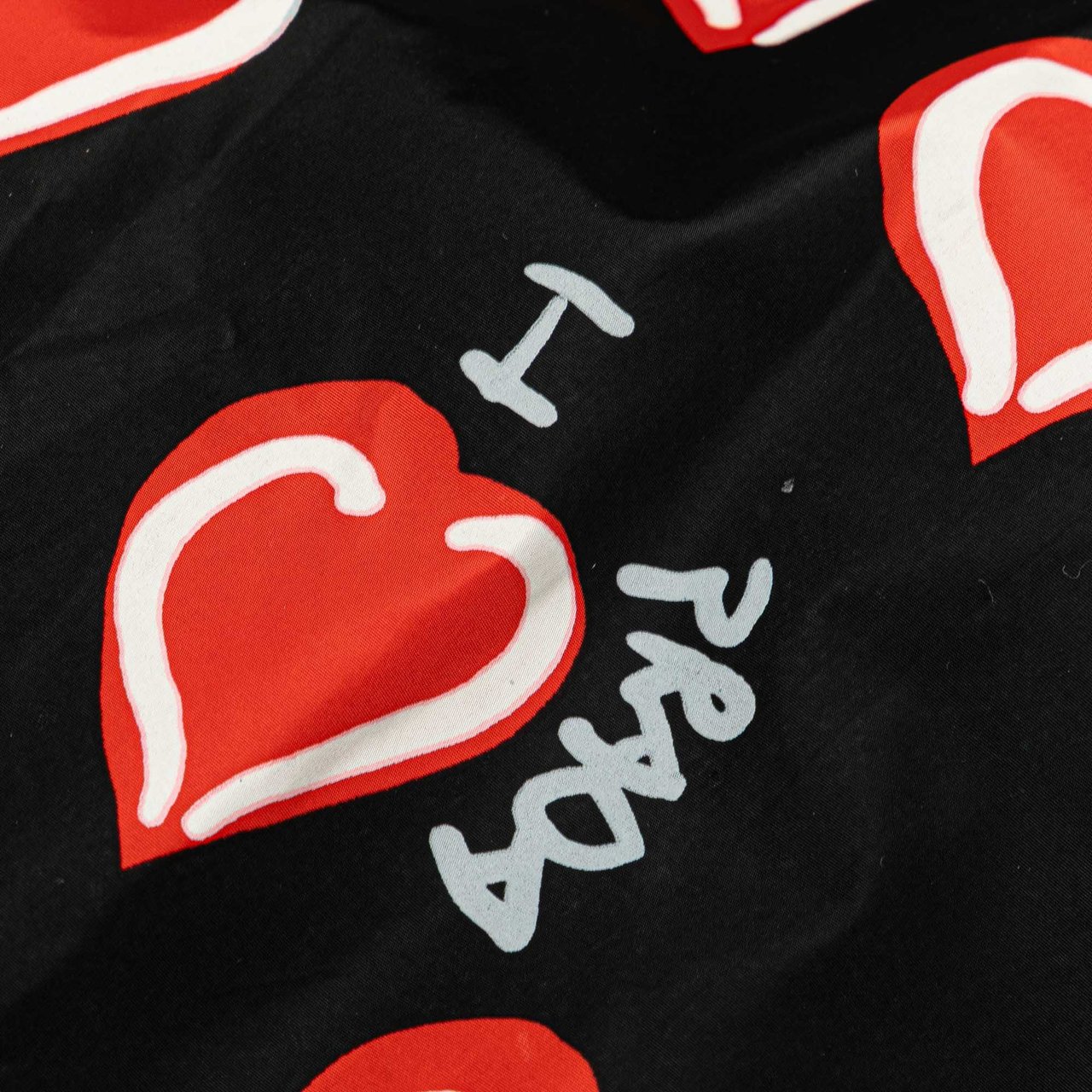 Prada Tessuto Stampato I Heart Prada Tote Zwart
