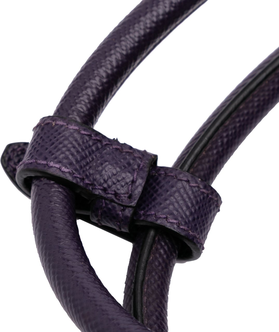 Prada Saffiano Cuir Turnlock Twin Satchel Paars