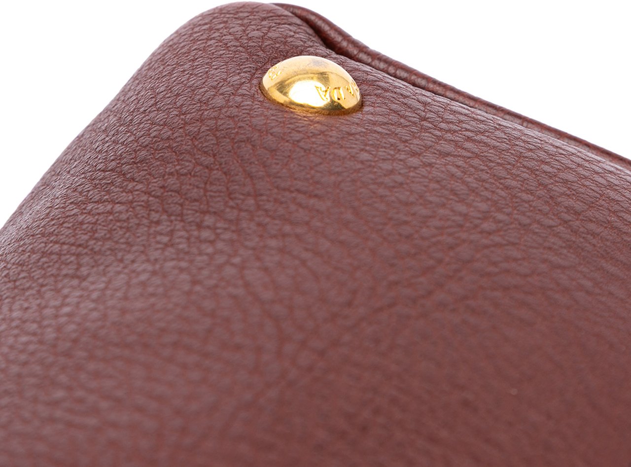 Prada Vitello Daino Zip Top Satchel Rood
