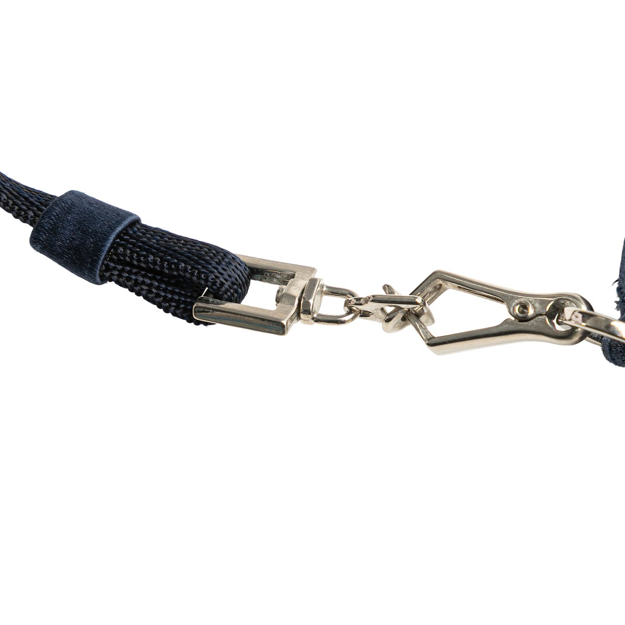 Prada Satin Trimmed Mesh Shoulder Bag Blauw