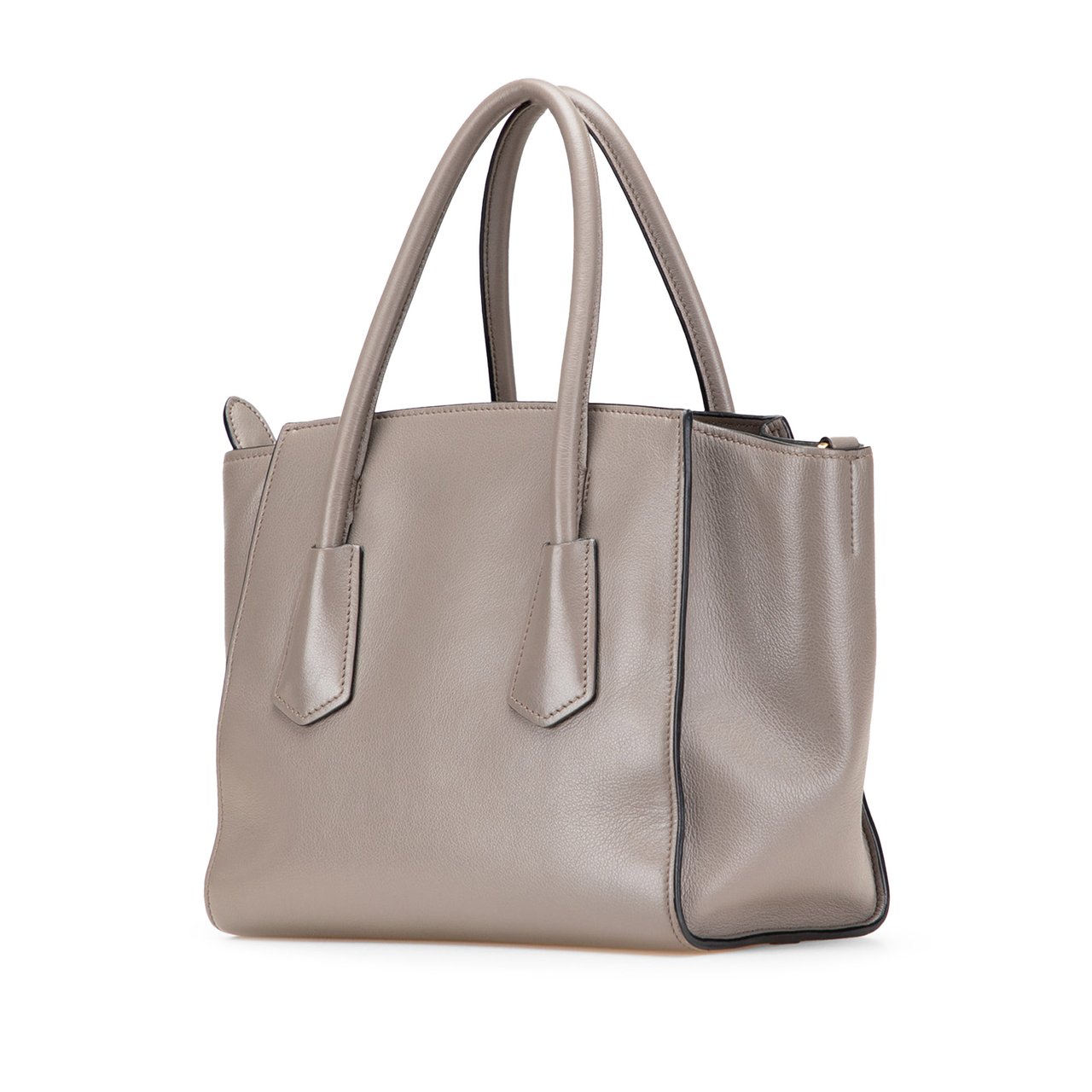 Prada Glace Calf Satchel Grijs