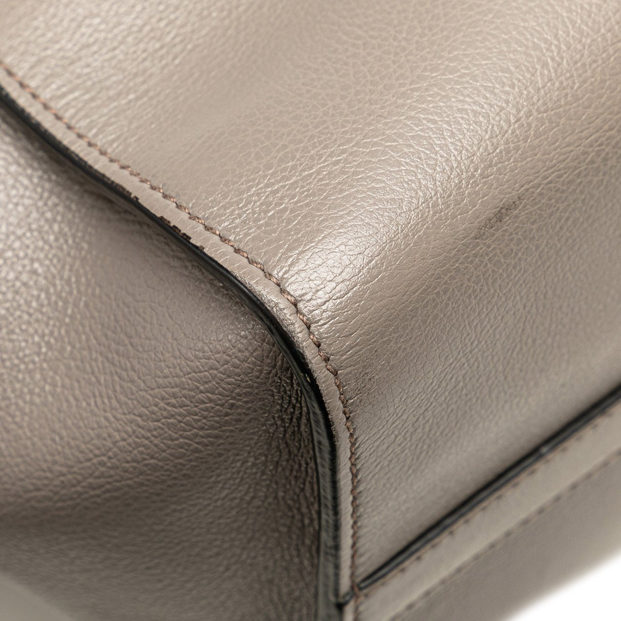 Prada Glace Calf Satchel Grijs