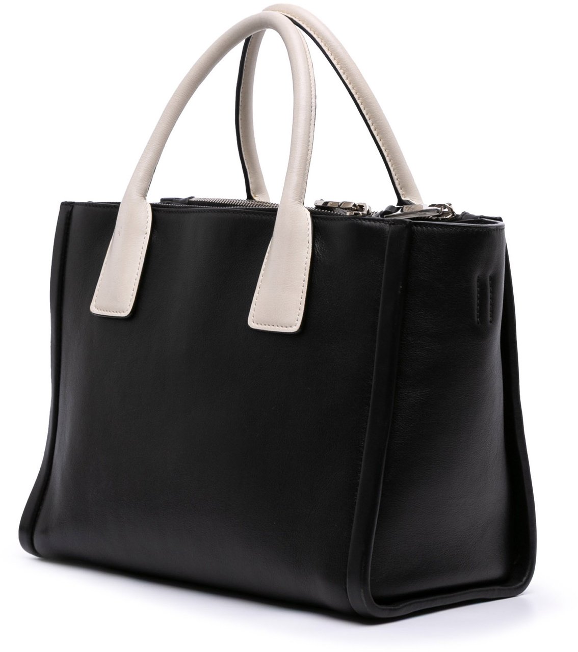 Prada Bicolor Grace Lux Concept Top Handle Bag Zwart