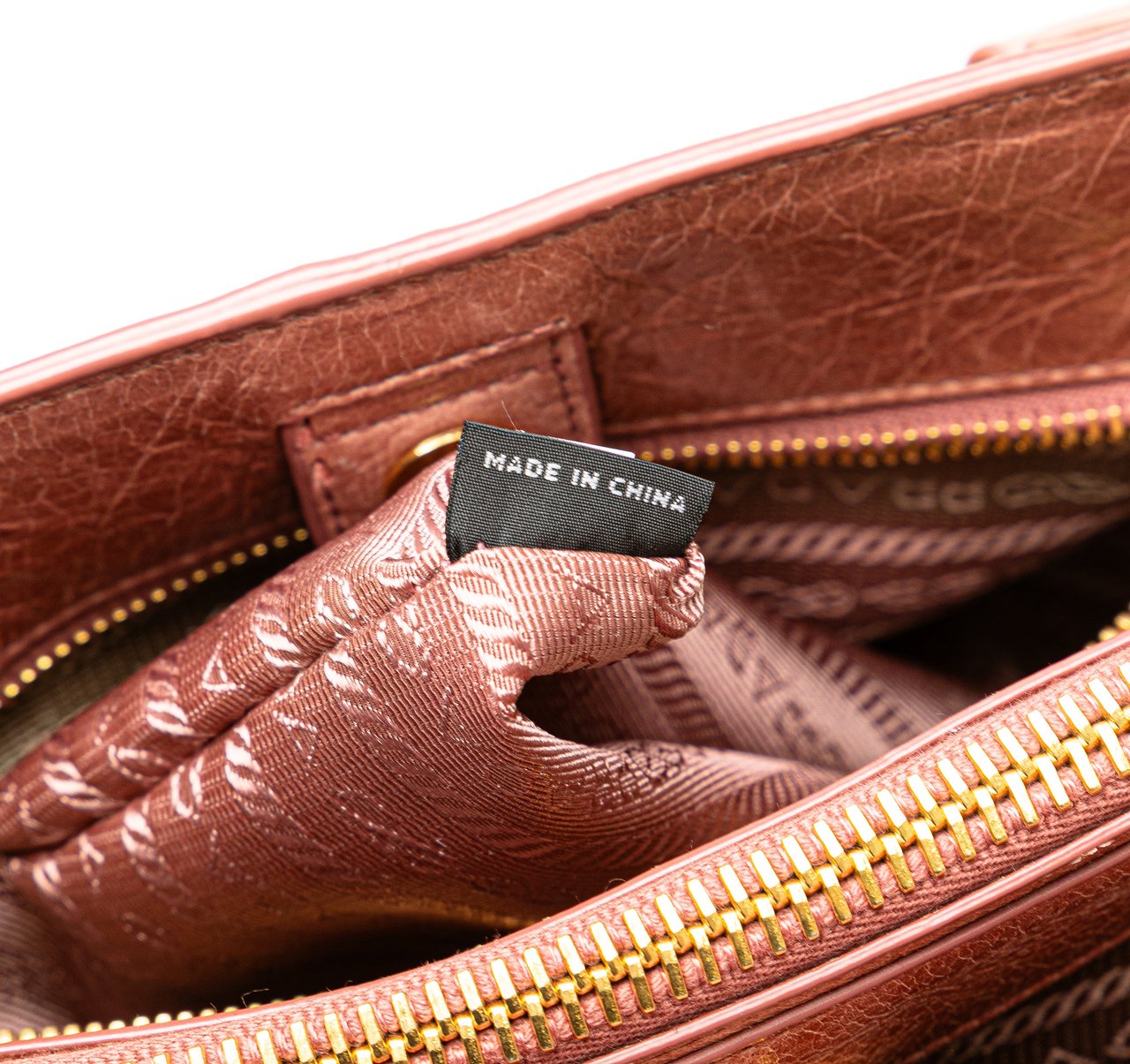 Prada Vitello Shine Satchel Roze