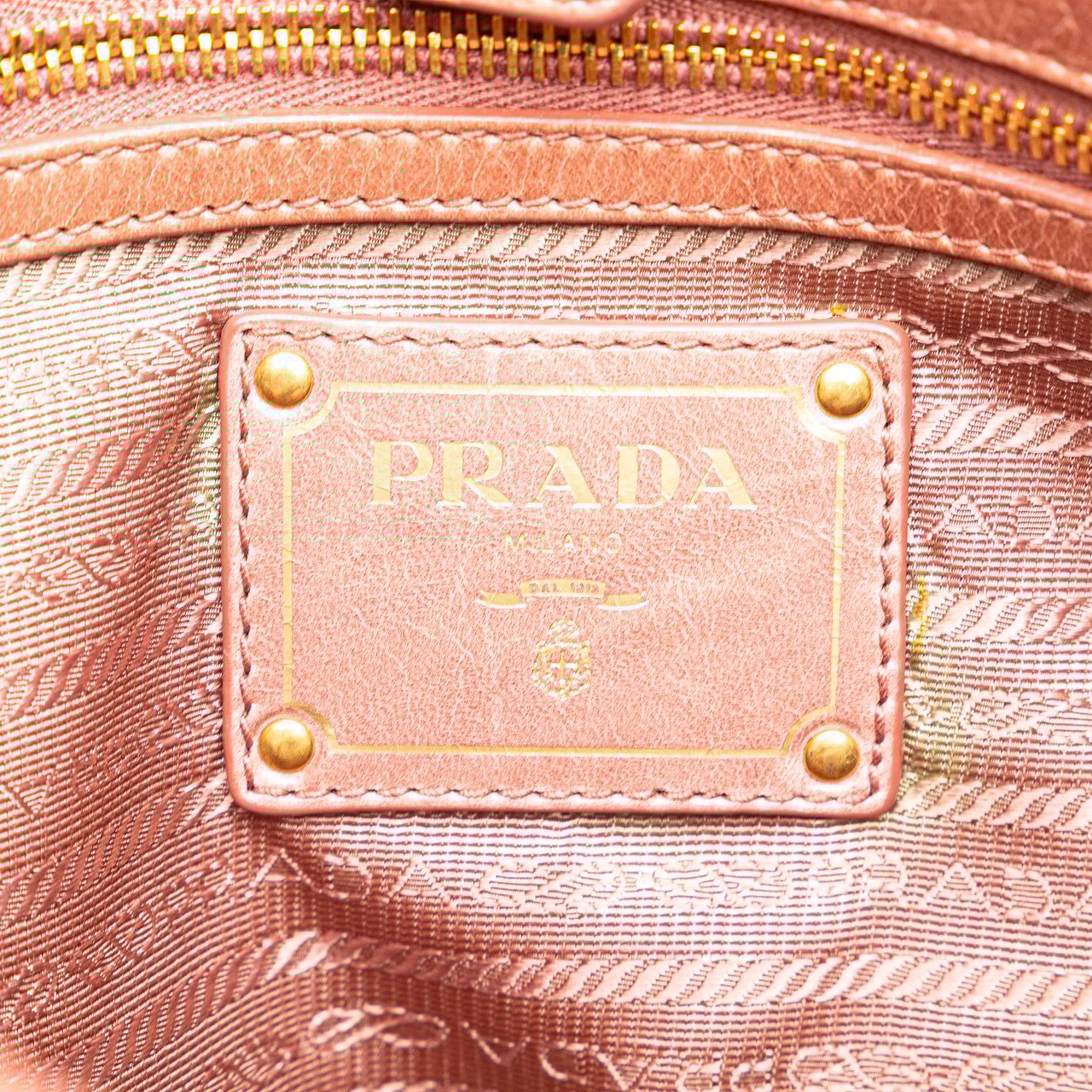 Prada Vitello Shine Satchel Roze