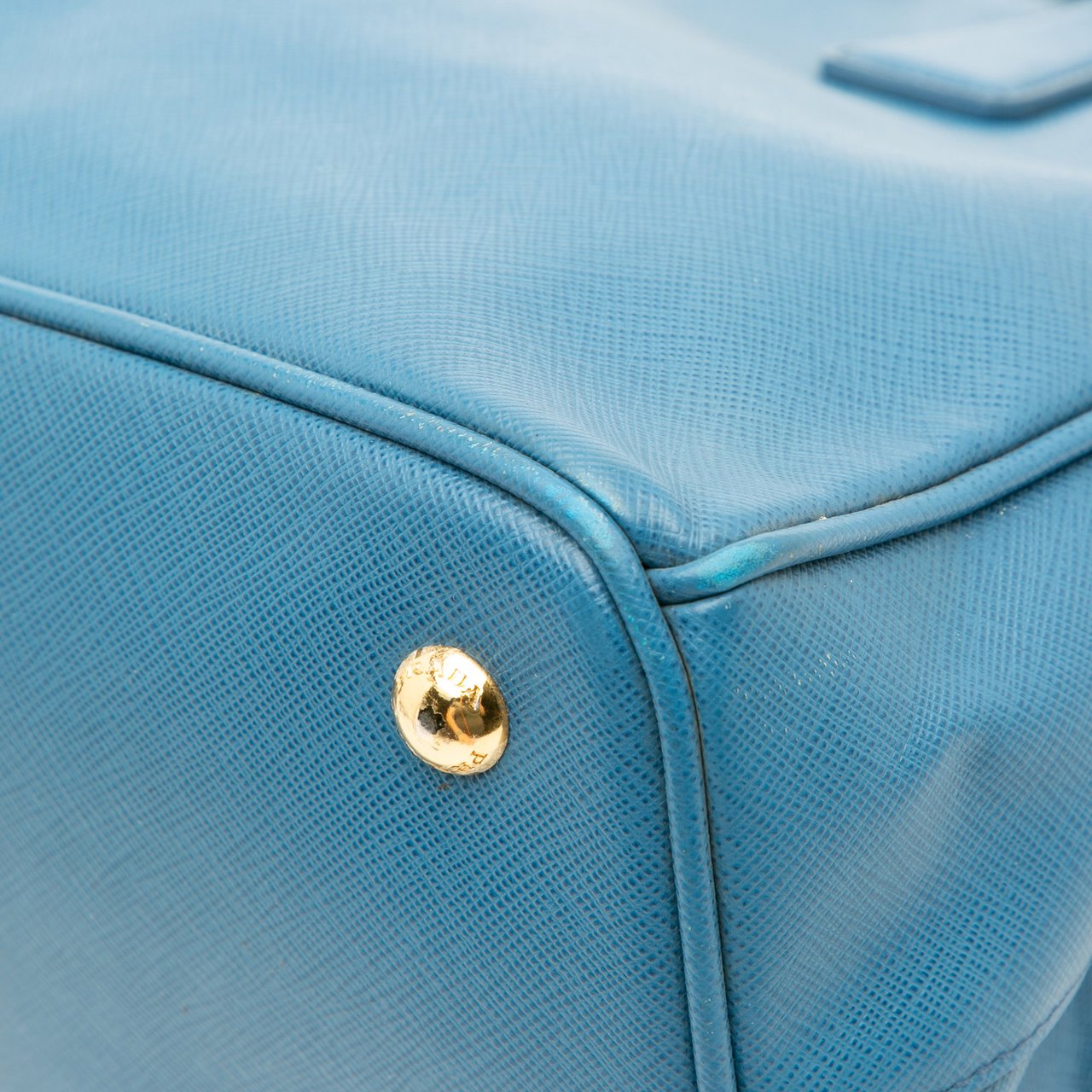 Prada Medium Saffiano Lux Galleria Satchel Blauw