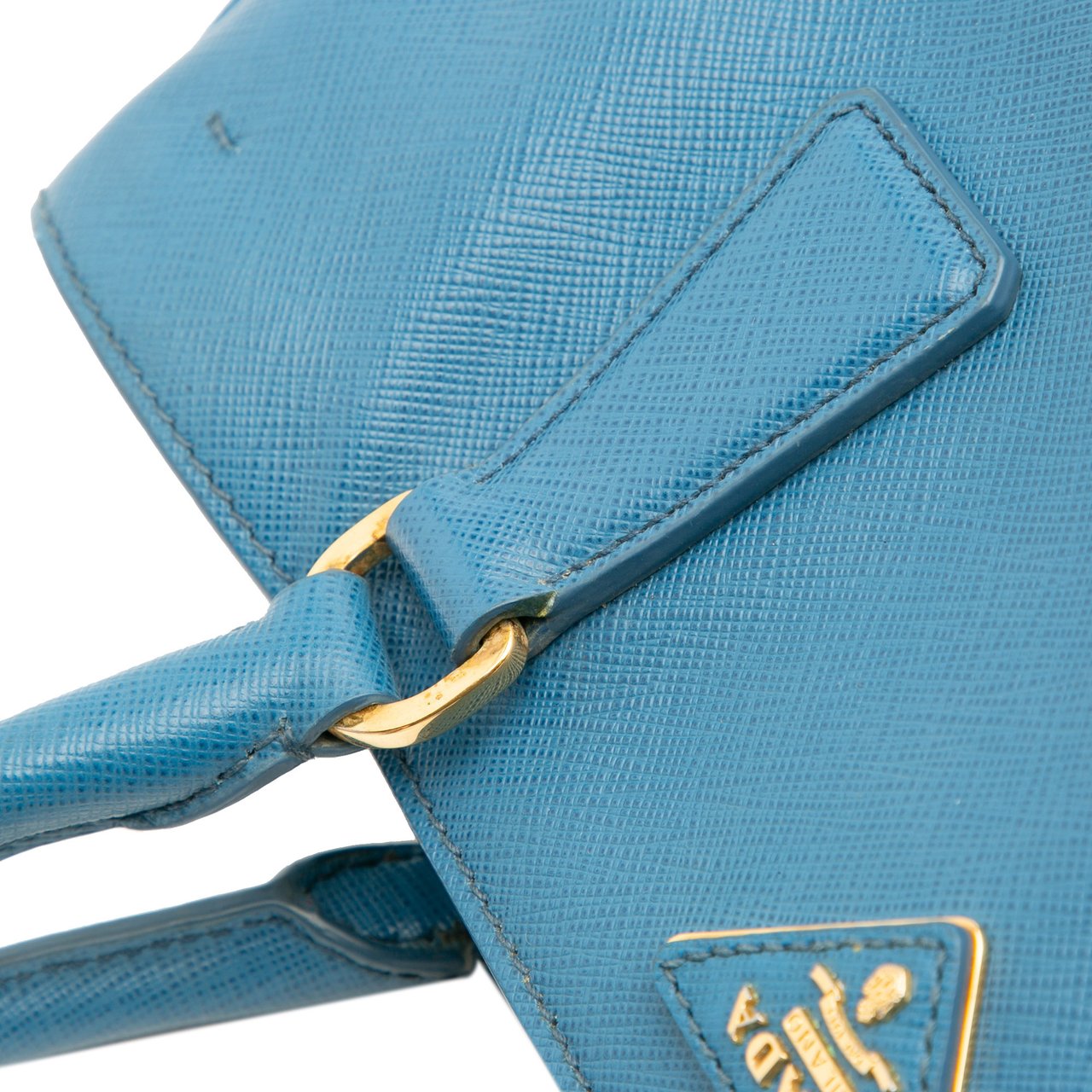 Prada Medium Saffiano Lux Galleria Satchel Blauw