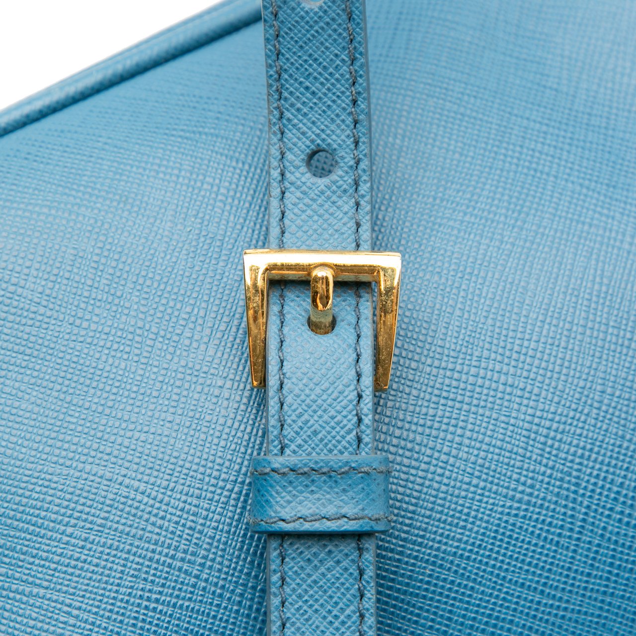 Prada Medium Saffiano Lux Galleria Satchel Blauw