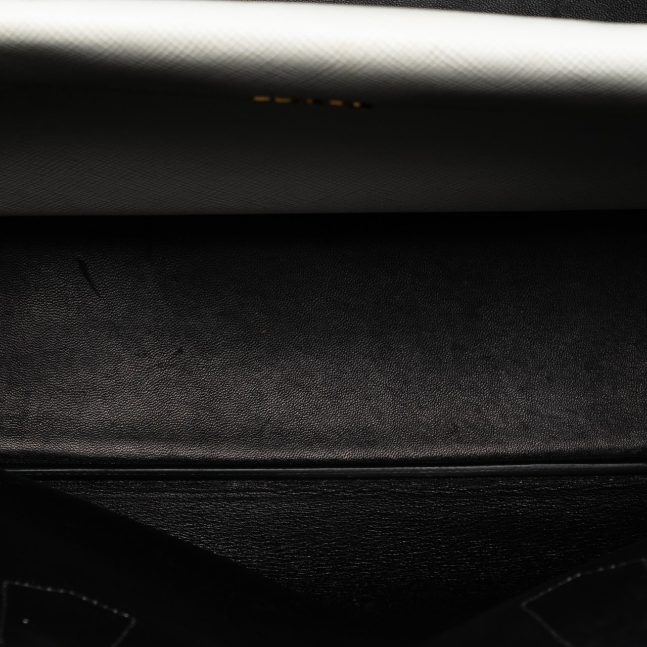 Prada Large Saffiano Cuir Double Satchel Wit