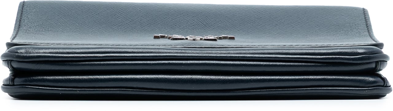Prada Saffiano and City Calf Chain Crossbody Blauw