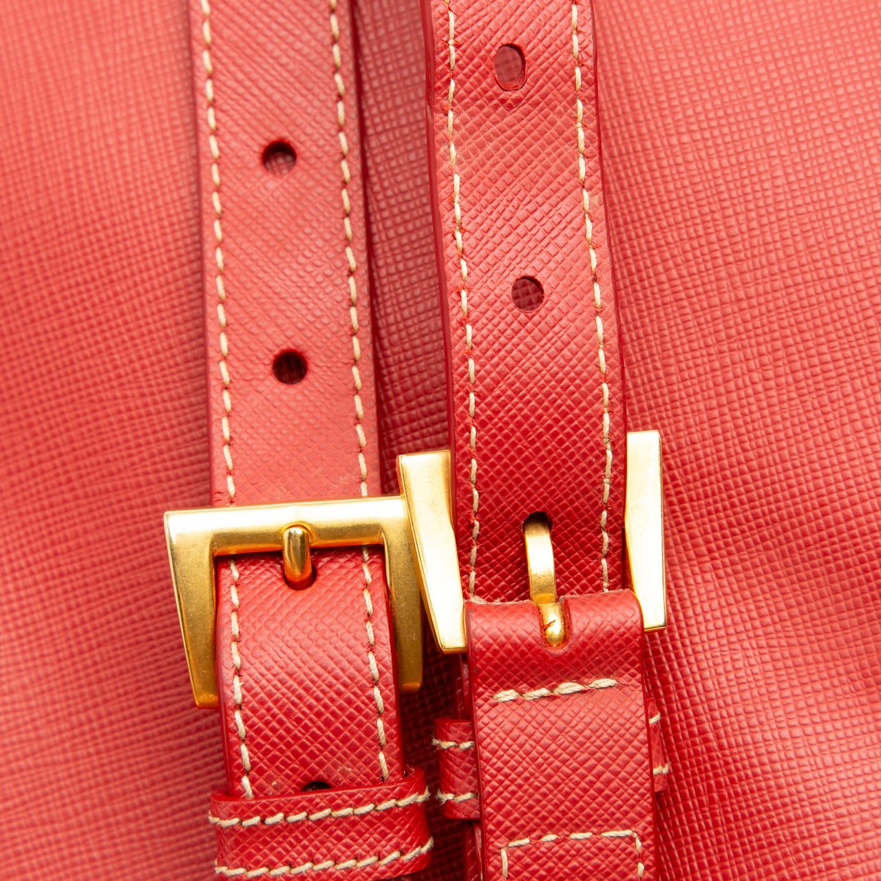 Prada Saffiano Lux Shopping Tote Rood