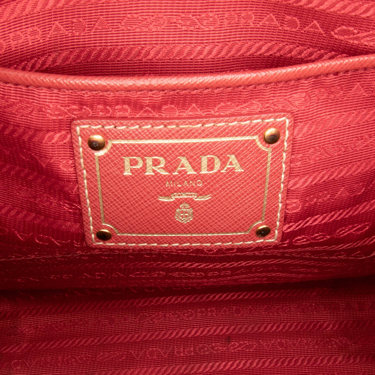 Prada Saffiano Lux Shopping Tote Rood