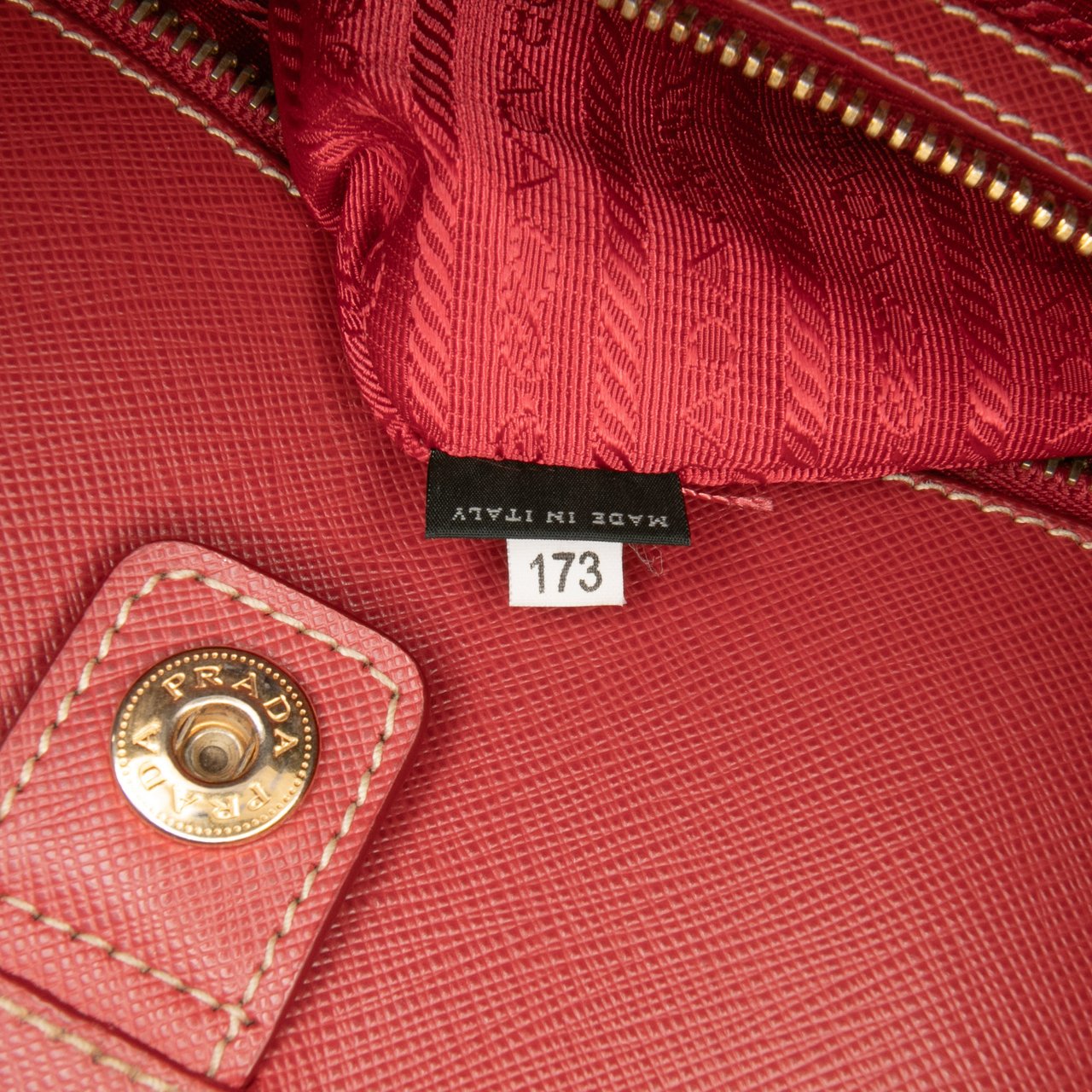 Prada Saffiano Lux Shopping Tote Rood